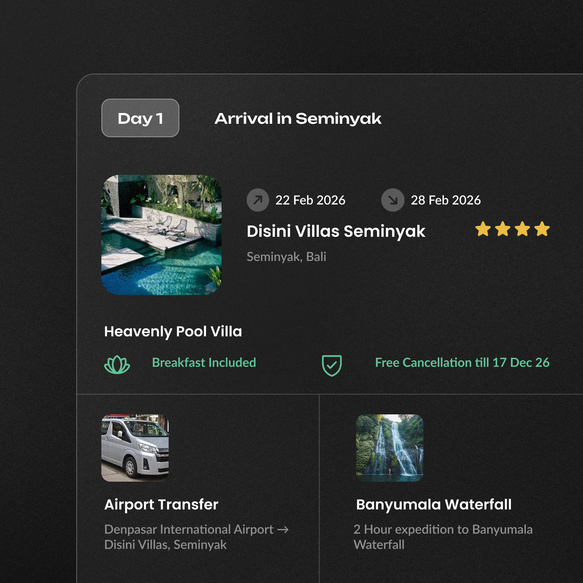 One API. Hotels, transfers, experiences — all bookable.